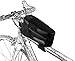 Roswheel Attack Series 121370 Waterproof Bike Front Frame Bag Bicycle Tube Top Pannier Cycling Accessories Pack with Phone Holder, Black