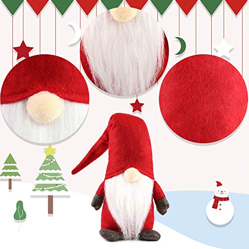 1Tomte Swedish Plush Santa Gnome, Handmade Scandinavian Tomte Santa Scandinavian Gnome for Christmas Santa Decoration Table Decor