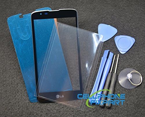 New Front Outer Screen Glass Panel Lens Replacement for LG Tribute 5 K7 MS330 LS675 With Pre-cut Frame Tape&OCA Tape