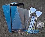 New Front Outer Screen Glass Panel Lens Replacement for LG Tribute 5 K7 MS330 LS675 With Pre-cut Frame Tape&OCA Tape