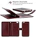iPhone 5S/SE Wallet Case, HYSJY Magnetic Detachable PU Leather Wallet Purse for Women Men with Strap, Credit Card Slots, Card Holer,Flip Slim Cover Case Fit iPhone 5/5S/SE (Card-Brown)