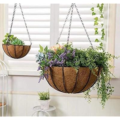 Buy Kingbuy 10 Inch Hanging Planter Basket With Coconut Liner Wire Plant Holder Flower Baskets Pot Hanger Home Garden Decoration For Indoor Outdoor 2 Pack Online In Kazakhstan B01lz3rzh7