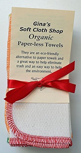 image for Gina's Soft Cloth Shop Organic Paperless Towels, 1-Ply, Made from Orga