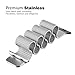 GEOTEL 42mm Milanese Loop Stainless Steel Bracelet Strap Band for Apple Watch Series 1 Series 2 Sport&Edition with Unique Magnet Lock(No Buckle Needed) (42mm-Silver)