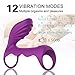 Vibrating Penis Ring-Massager Ring Dual G-spot Vibrator Cock Ring Set,Full Silicone Sex Toy Delay Spray Erection Ring for Men or Couple, Waterproof Vagina Clitoris Stimulator for Women(Purple)thumb 2