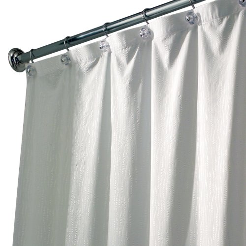 InterDesign Drizzle Shower Curtain, White