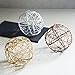 4” Metal Decorative Orbs Decor Set Of 3 Gold Silver & Copper Ball Spheres for Kitchen Home Office Bathroom Dining & Living Room Accents Desktop Coffee Table Bowl Centerpiece Vase Fillers & Mantles