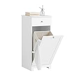 Haotian BZR21-W, White Bathroom Laundry Cabinet