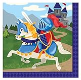 Creative Converting 18 Count Beverage Napkins, Medieval Prince