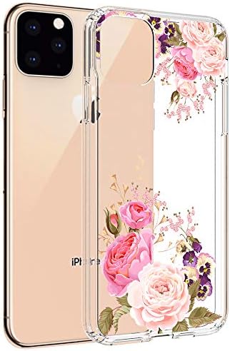 Vinve for iPhone 11 Pro Max Case, 6.5 inch 2019, Anti-Scratch Shockproof Cover Hard Back Panel + TPU Bumper Slim Phone case (Peony)