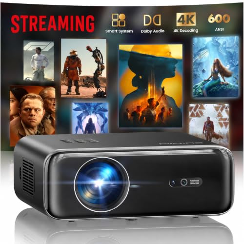 WiMiUS Smart Outdoor Projector WiFi Bluetooth Movie