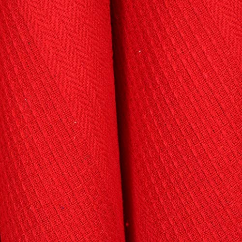 Ramanta Home Pure Cotton Kitchen Dish Towel 6-Pack Large 18x28 Waffle Weave Super Absorbent Quick Dry Durable - Red - Thumbnail 3