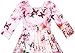 Sunny Fashion Girls Dress Satin Silk City Building View Pink