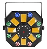 CHAUVET DJ Swarm Wash FX 4-in-1 RGBAW Rotating Derby w/LED Wash Light, Red/Green Laser and White SMD Strobes