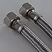 VCCUCINE 18-Inch Long Faucet Connector, Braided Stainless Steel Supply Hose 3/8-Inch Female Compression Thread X M10 Male Connector, 2 Pcs