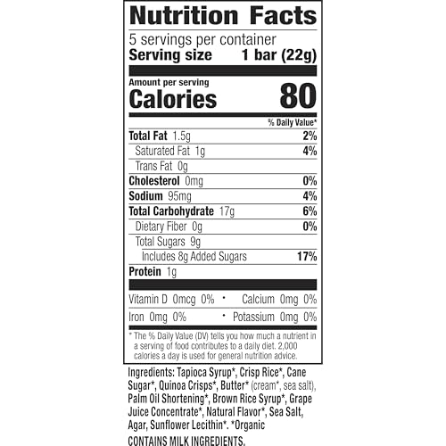 ANNIE’S BIRTHDAY CAKE CRISPY SNACK BARS, GLUTEN FREE, 5 BARS, 3.9 OZ