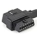 OLLGEN 60CM Ultra Slim 2 in 1 OBDII OBD2 Cable 16 Pin Female to Male/Female Extension Connector Cable Splitter,24Inch/2Feet
