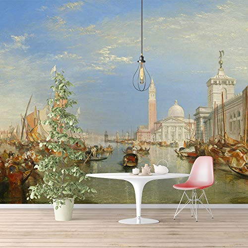 signwin Wall Murals Self-Adhesive Removable The Dogana and San Giorgio Maggiore by Joseph Mallord William Turner Wallpaper Home Decoration for Living Room,Bedroom - 66x96 inches