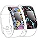 AIWELL Band Cover for Fitbit Charge 2, Silicone Rubber Sleeve Protect Case Screen Protector Charge 2 Accessory (2PC-03)