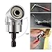 1/4 Inch Hex Shank 105 Degree Right Angle Driver Extension Power Screwdriver Drill Attachment Socket Adapter Bit + 3pcs Quick Release Magnetic Screwdriver Nut Drill Bit Holder Extension Kit Set
