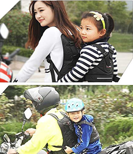 LOLBUY High Strength Childrens Motorcycle Safety Harness Can be Adjusted Up and Down,Black.