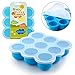 Samuelworld Baby Food Storage Container, Baby Food Freezer Tray with Lid, 9x2.5oz BPA Free, FDA Approved, Silicone, Perfect For Homemade Baby Food, Vegetable & Fruit Purees and Breast Milk (blue)