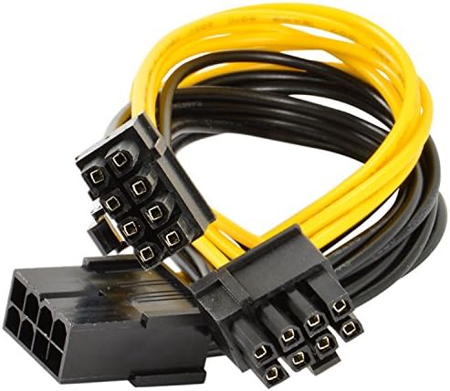 JBingGG GPU 8pin to Graphics Video Card Double PCI-E 8Pin(6Pin+2Pin) Power Supply Cable, Splitter PCI Express Graphics Card Connector PC Power Cable Wire CPU Molex for Graphics Card BTC Miner 1Feet