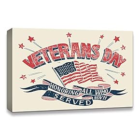 Canvas Wall Art Memorial Day Painting Artwork for Home Prints Framed - 12x18 inches