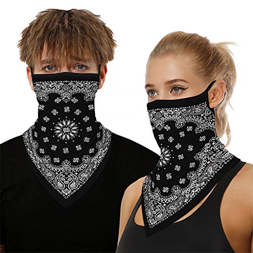 FENBORY-2-Pcs-Ear-Hangers-Face-Mask-Scarf-Set-Neck-Gaiter-Bandana-Veil-Sun-UV-Protection-Seamless-Face-Cover-for-Women-Men