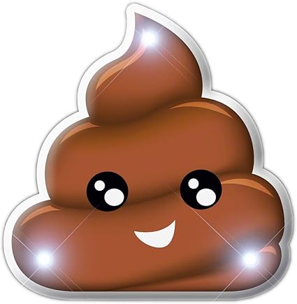 Amazon Com Blinkee Happy Poop Swirl Emoji Flashing Body Light Lapel Pins By Toys Games