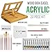 U.S. Art Supply Complete Artist Acrylic Painting Set with Wood Desk Table Easel with Storage Drawer - 12 Vivid Acrylic Paint Colors, 4 Brushes, 3 Canvas Panels, Painting Palette & Knife, HB Pencil