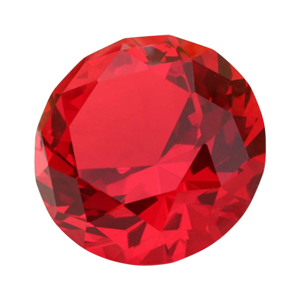 Holibanna 60Mm Red Crystal Diamond Decorative Gem for Wedding Bridal Shower Home Decor Table Centerpiece Pirate Treasure Supplies