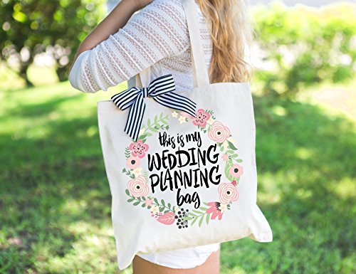Wedding Planning Tote Bag Gift for Bride to Be, Bridal Shower or Engagement Gift for Bride or Friend Wedding Bag