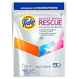 Tide Brights and Whites Rescue in Wash Laundry Booster Packs, 27 Count (Pack of 4)