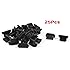 SODIAL(R) 25 Pcs Anti Dust Black Soft Plastic Dock Cover Micro USB Port Ear Jack
