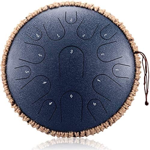 パーカッションスチールタンドラム15ノート13インチパーカッションスチールドラム楽器 マレットトニックステッカーとキャンプ用トラベルバッグヨガ瞑想 音楽療法大人の子供に最適