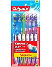 Colgate Extra Clean Full Head Toothbrush, Medium - 6 Count
