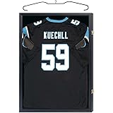 IHEIPYE Jersey Frame Display Case,Jersey Shadow Box Lockable with 98% UV Protection Acrylic and Hanger for Baseball Basketbal