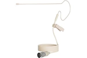 J K Pro Light Weight Low Profile Single Earhook Headworn Microphone MIC-J S90 Compatible with Audio Technica Wireless Transmi