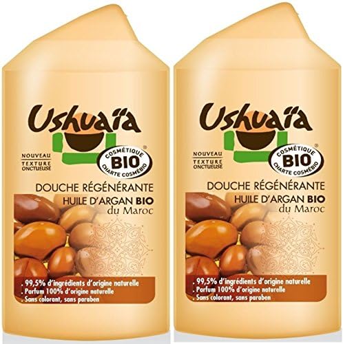 Lot De 2 Produits Ushuaïa Homme Gel Douche & Shampoing Agrumes Vert - 300ml Chaque, PH Neutre, Made In France