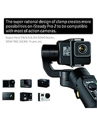 Hohem iSteady Pro: estabilizador de mano de 3 ejes para GoPro Hero 2018 6 5 4 3+ 3, cámara de acción deportiva Yi Cam 4K, AEE, SJCAM, 12 horas de funcionamiento, controles de aplicación de lapso de tiempo, seguimiento, escenarios automáticos