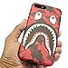 iPhone 7/8 Shark Face Case Street Fashion: Luxury Flexible Durable Designer Protective TPU Cover/Bumper/Skin/Cushion with Wrist Strap (Compatible with 4.7