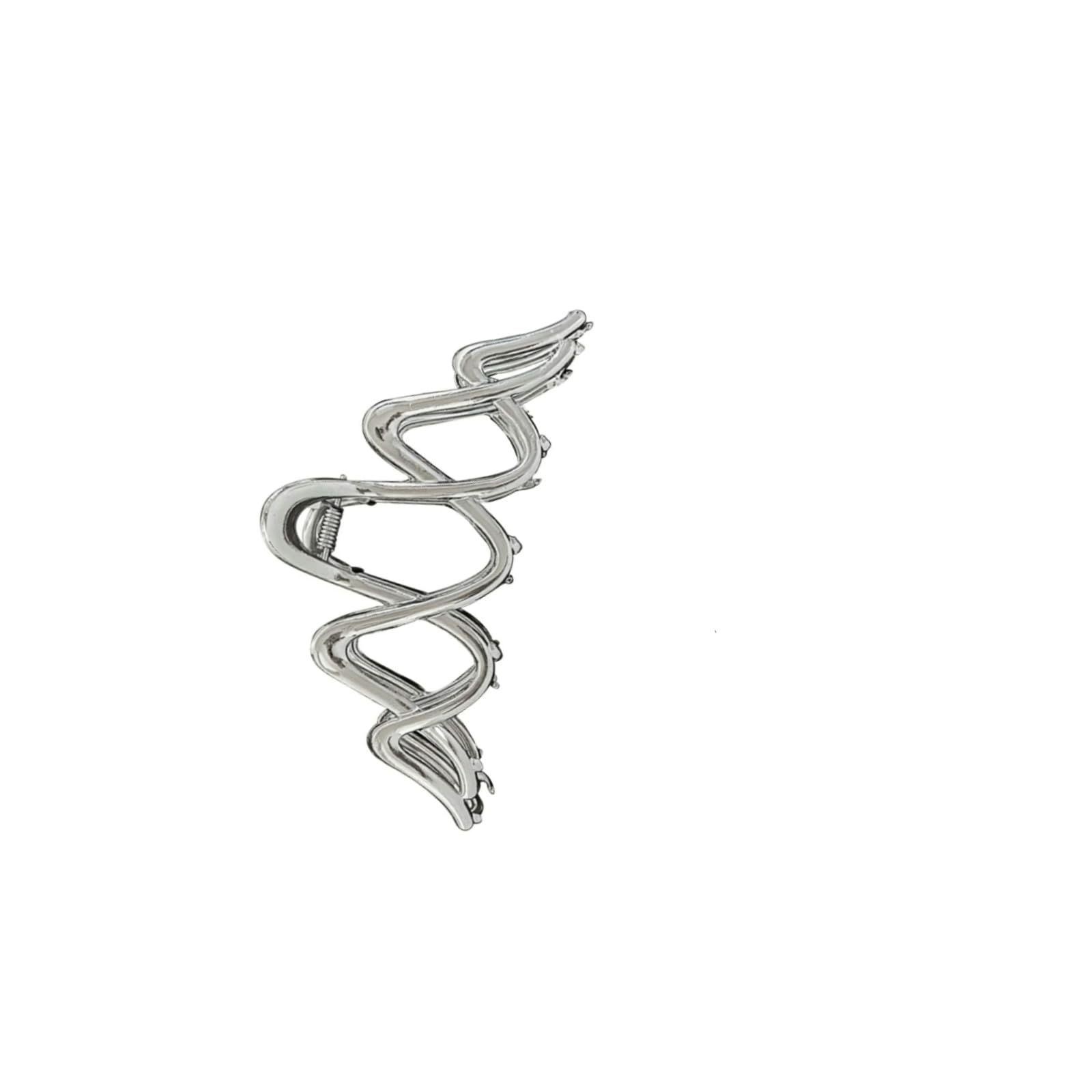 Silver Hair Claw Clips Large Hair Clips Metal Claw Strong Hold Clips Vintage Claw Clips Clamp Non-slip Hair Catch Barrette Hairpins for Women and Girls Thin Thick Hair Accessories