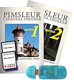 Pimsleur German I and II (Comprehensive) with Audiofy USB Reader (Audiofy Digital Audiobook Chips)