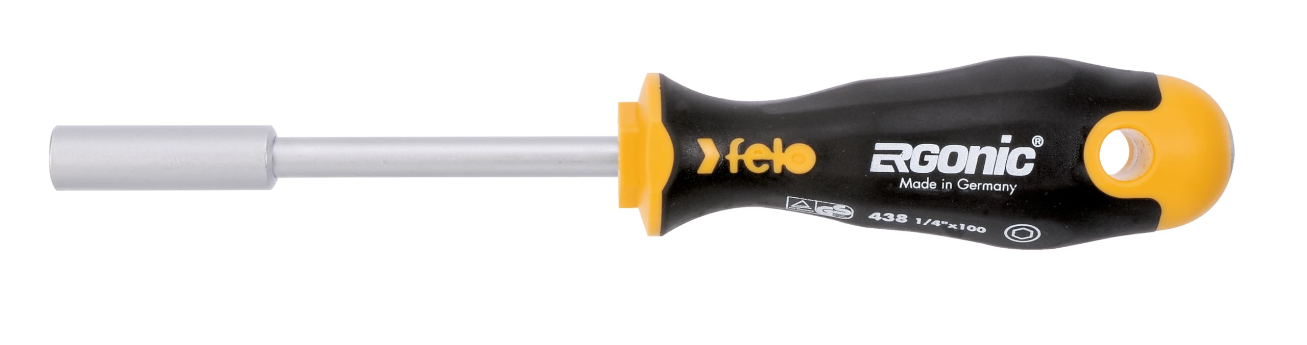 Felo 0715753711 1/4" Ergonomic Bit Holder Screwdriver with Length 4"