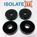 Isolate It: Sorbothane Vibration Isolation Washer 50 Duro (0.5" ID - 1.5" OD - 0.5" Thick) - 4 Pack