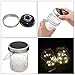 Mason Jar Lights Lids Wide Mouth Waterproof, iThird Solar String Lights Outdoor 2 Pack 10 LED Warm White for Wedding Christmas Holloween Party Deck Balcony Decorative Lighting(Jars Not Included)