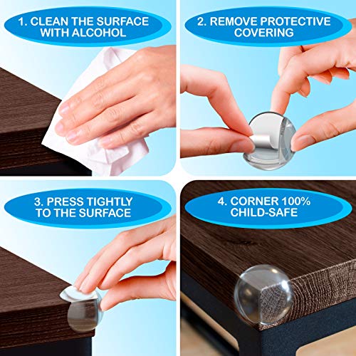 Kids-Clear-Corner-Guards-20-Pack-1-Lock-Gift-Child-Safety-Sharp-Corner-Protectors--Table-Corner-Protectors-for-Baby-Proofing-Baby-Safety-Adhesive-Edge-Bumpers-Glass-Furniture-Child-Proof