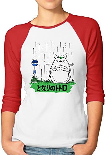 My Neighbor Totoro Women 3/4 Sleeve Raglan Tops Shirt Personalized