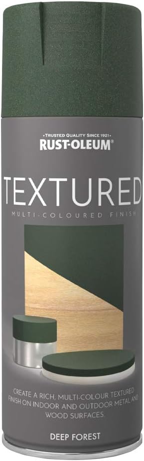 Rust-Oleum Textured Spray Paint Deep Forest 400ml Wood Metal Multi-Color Finish